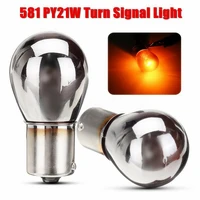 amber bau15s 581 12v 21w stop lamp py21w car indicator light turn signal chrome plated amber bulbs
