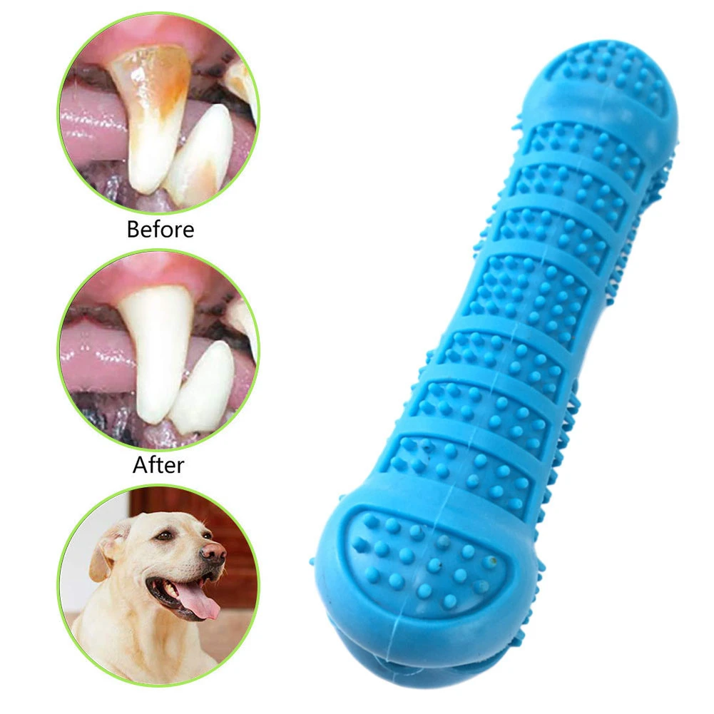 Собака жевательные игрушки молярный очиститель зубов кисточка палочка кость