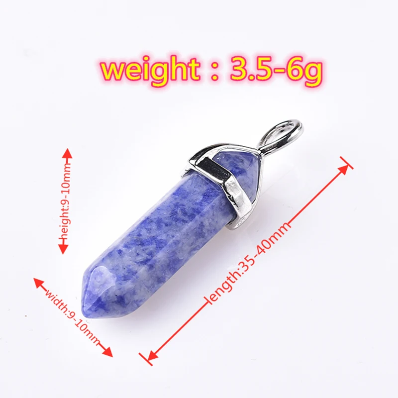 100% натуральный кристалл Шестигранная подвеска в форме колонны кварцевые