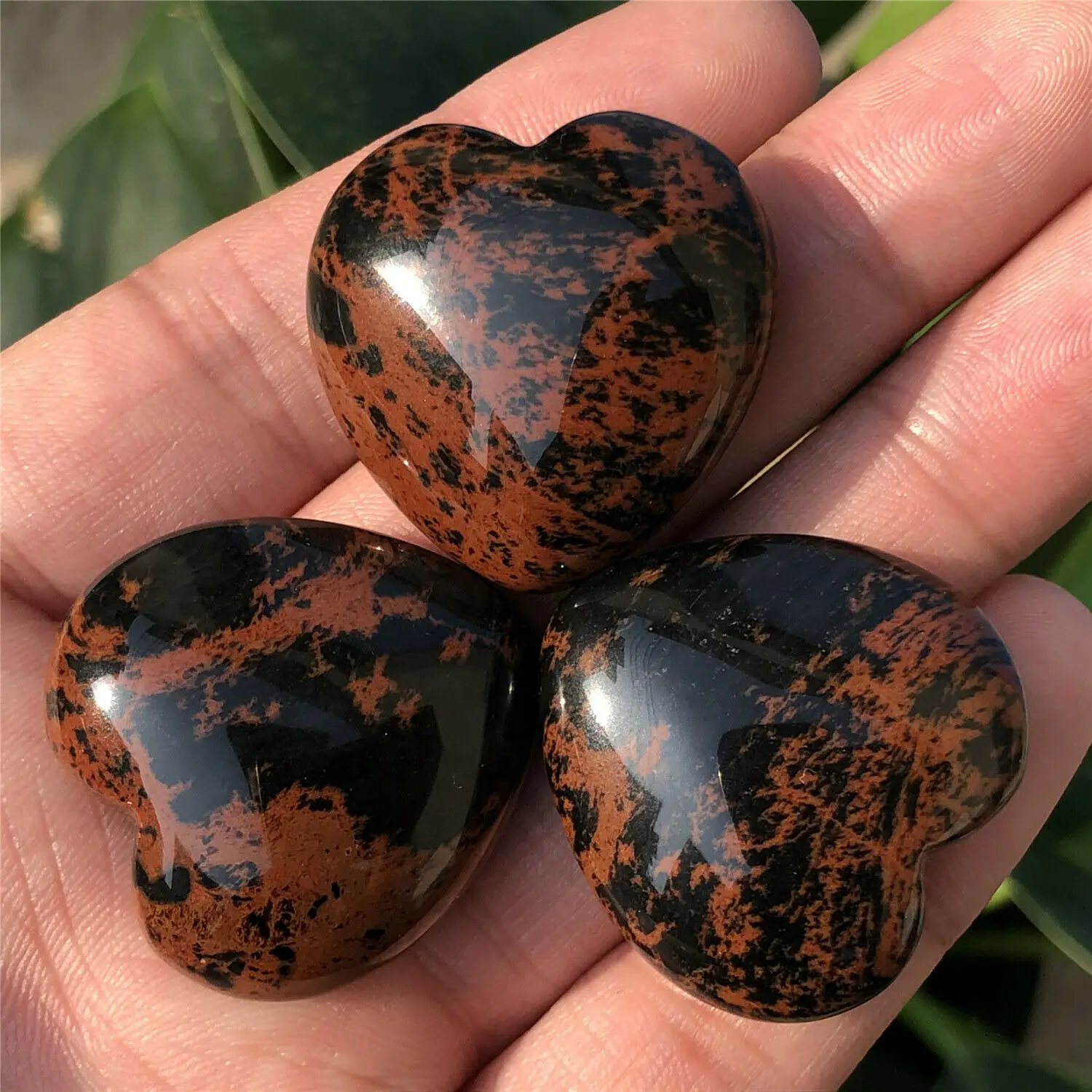 

NATURAL RED OBSIDIAN CRYSTAL HAND-CARVED HEART-SHAPED HEALING GIFT