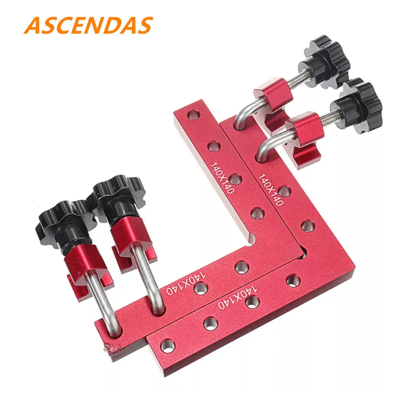 

6pcs/set Aluminium Alloy Woodworking Clamp 90 Degree Positioning Square Right Angle Clap L Ruler Woodworking Carpenter Tools