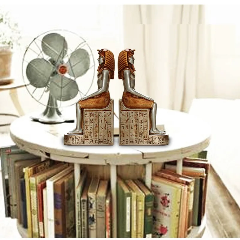 2 шт./компл. Древний Египет король Фараон книжные концы статуя изделия из смолы