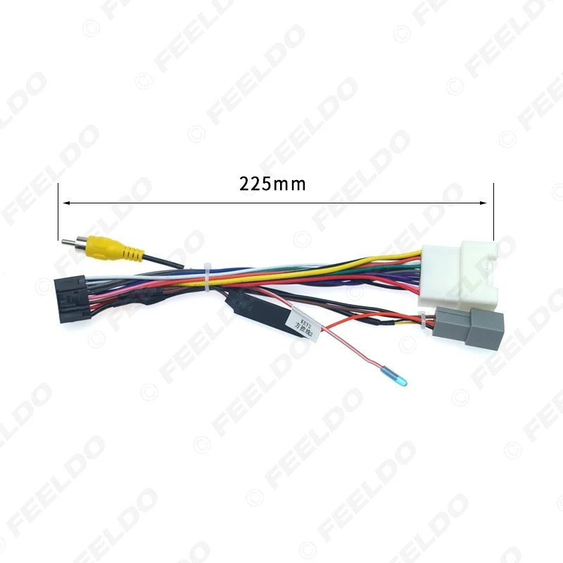 Автомагнитола FEELDO 16PIN адаптер кабеля питания для Mitsubishi Outlander Xpander/Mirage Audio 16Pin жгут