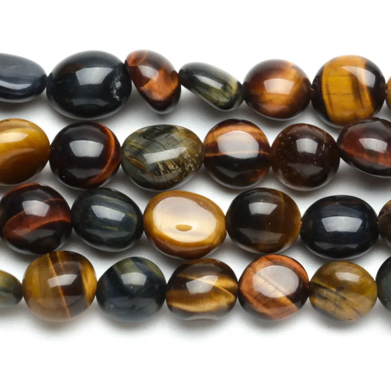 

Fashion Natural Jewelry 6x8/8x10 mm Amorphous Tricolor Tiger Eye Loose Beads for DIY Jewerly Making Bracelet Necklace Accessorie