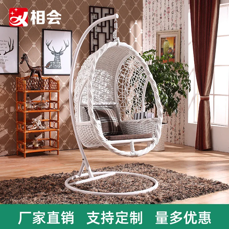 

Hanging Basket Rocking Chair Swing Hanging Chair Indoor Rattan Hanging Basket Balcony Outdoor Fashion Bird's Nest Wicker Cradle