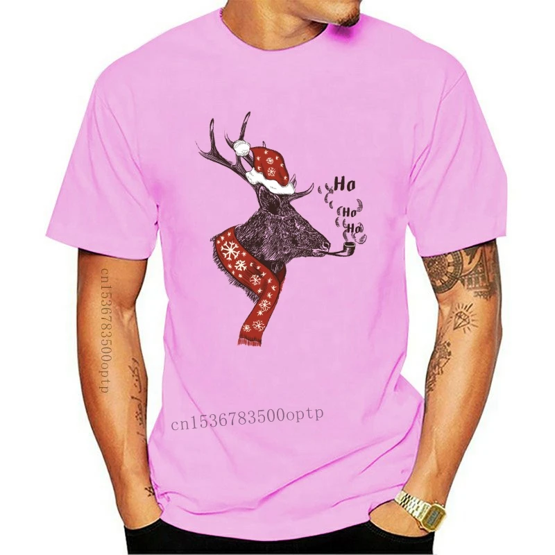 

Футболка мужская с рождественским принтом, х/б, белая