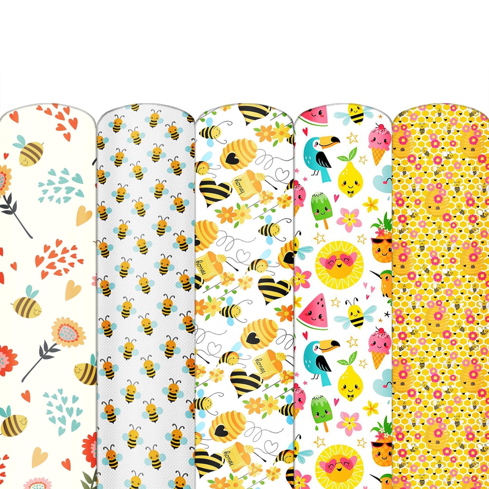 Пчелы серии божья коровка из искусственной кожи листов печатных Кожезаменитель