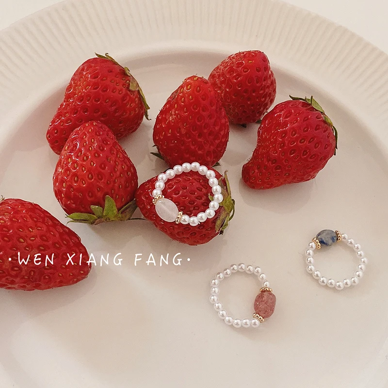 Перламутровый натуральный камень Ins корейский все матч холодной Расширенный