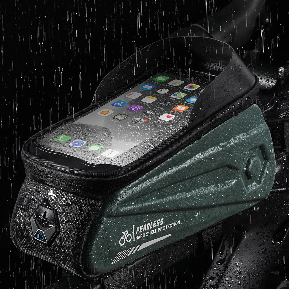 west biking new waterproof bicycle bag 7 0 inch touch screen phone bag mountain road bike front frame bag cycling accessories free global shipping