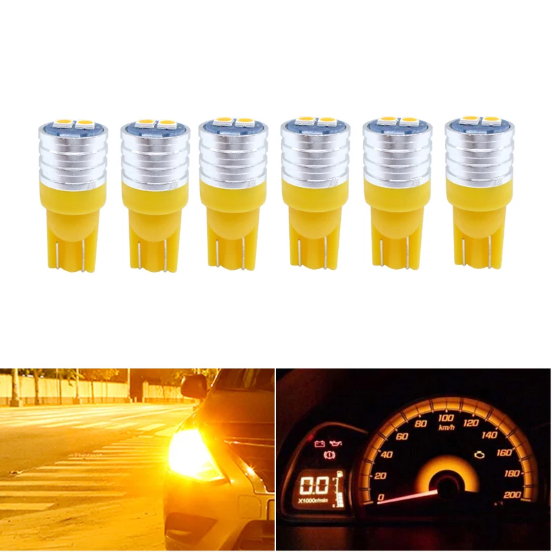 

6x T10 W5w Led Lamp Parking Light Bulb For Lada Granta Vaz Kalina Priora Niva Samara 2 2110 Largus 2109 2107 2106