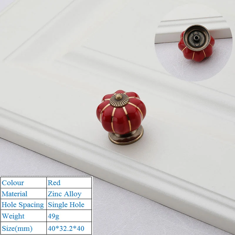 LBA семь цветов одно отверстие Тыква дверные ручки детская комната цинковый сплав