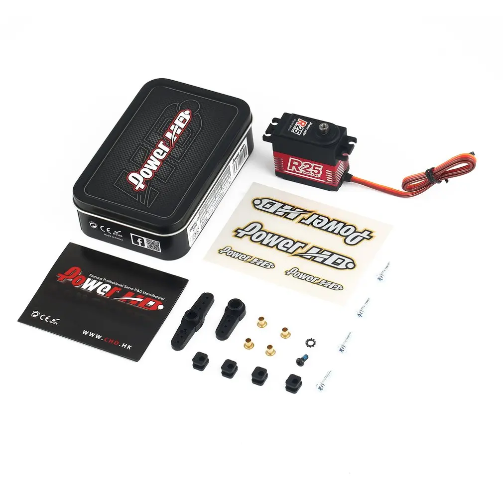 2019 Мощность HD R25 сплав шестерни цифровой Coreless Высокое напряжение сервопривод с 25