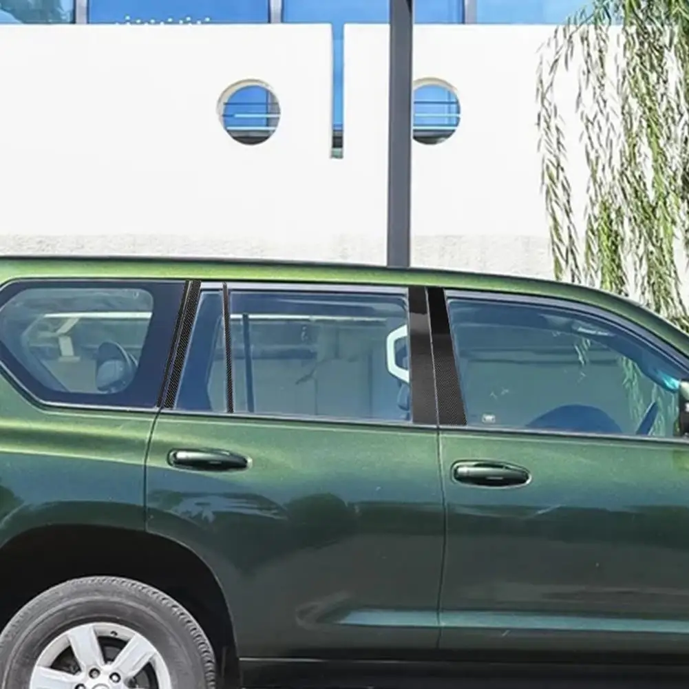 

Наклейки на стойки, однотонные, из углеродного волокна, для Land Cruiser Prado 10-18