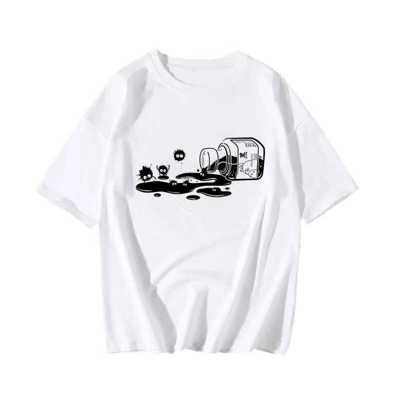 

WA45 summer new Funny My Neighbor Totoro Comics T-shirt printed chic Harajuku Neck Casual retro top women's fashion T-shirt