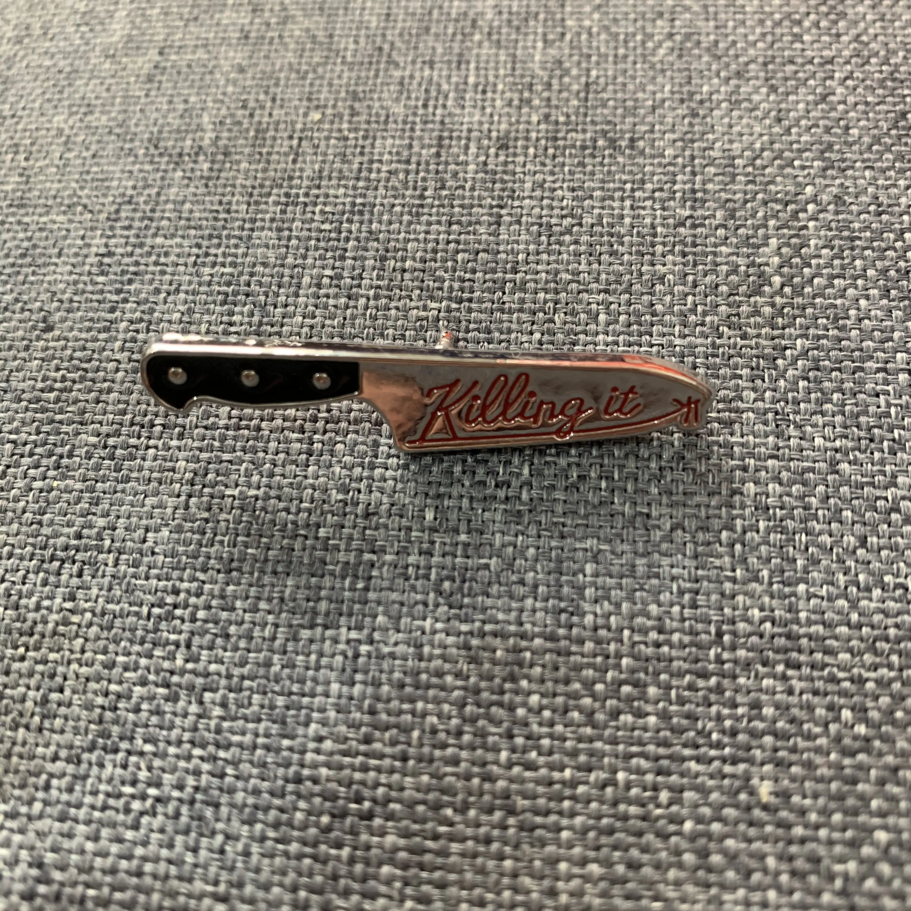 Черный красный и серебряный \ Killing It Нож Pun лацкан штифт эмалевые штифты|Броши| |