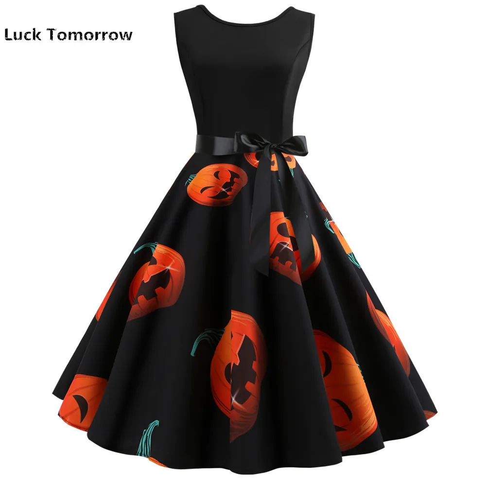 Женское винтажное платье в стиле 50 60 х годов с коротким рукавом|Женские платья| |