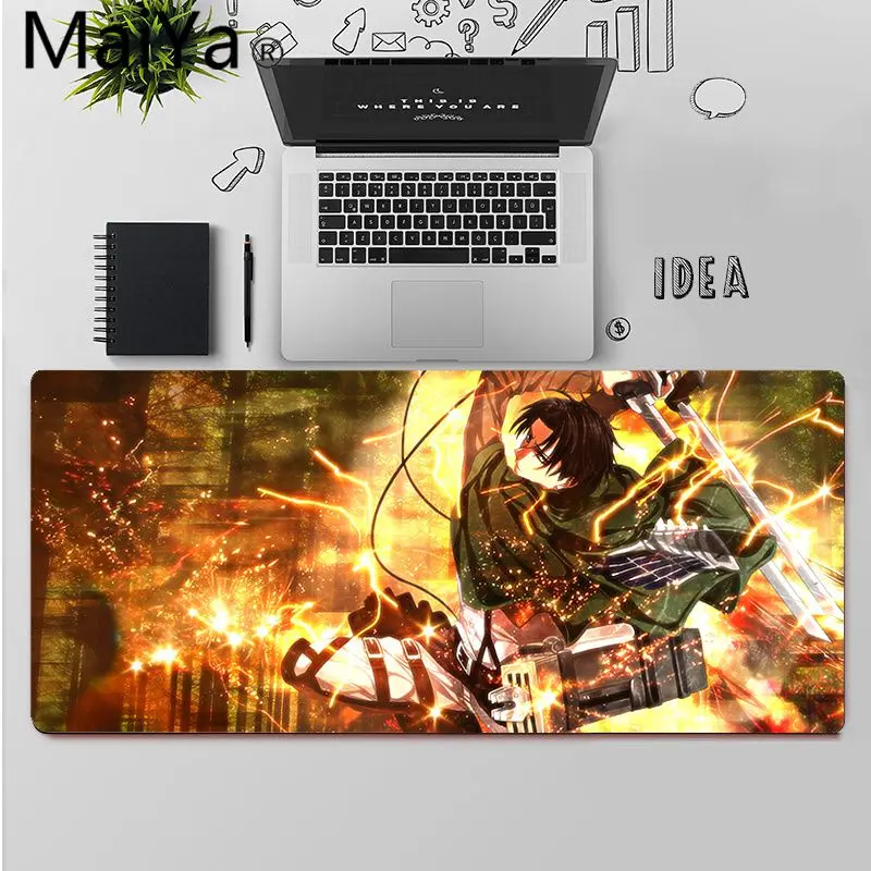 

Maiya Top Quality Attack On Titan Levi Beautiful Anime Mouse Mat Free Shipping Large Mouse Pad Keyboards Mat