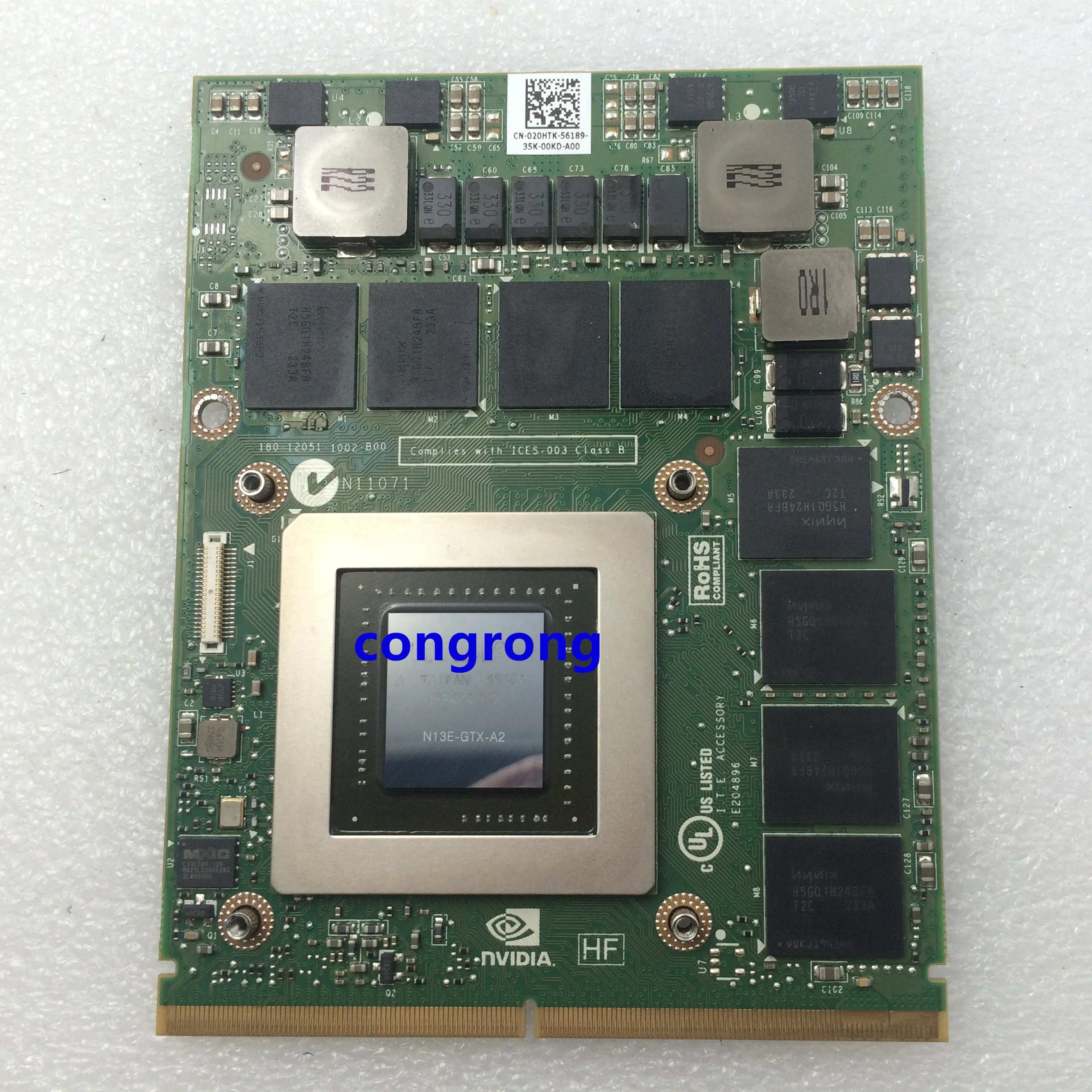 Оригинальный GTX680M GTX 680M N13E A2 CN 020HTK 20HTK для Dell Alienware M15X M17X M18X R2 2 Гб GDDR5 Графика