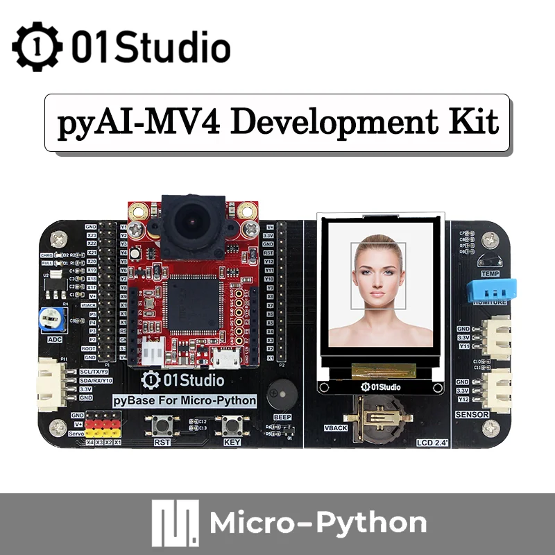 01Studio pyAI- MV4 STM32 Development Board Camera Module Compatible OpenMV Cam H7 OpenMV4 AI Artificial Intelligence Micropython