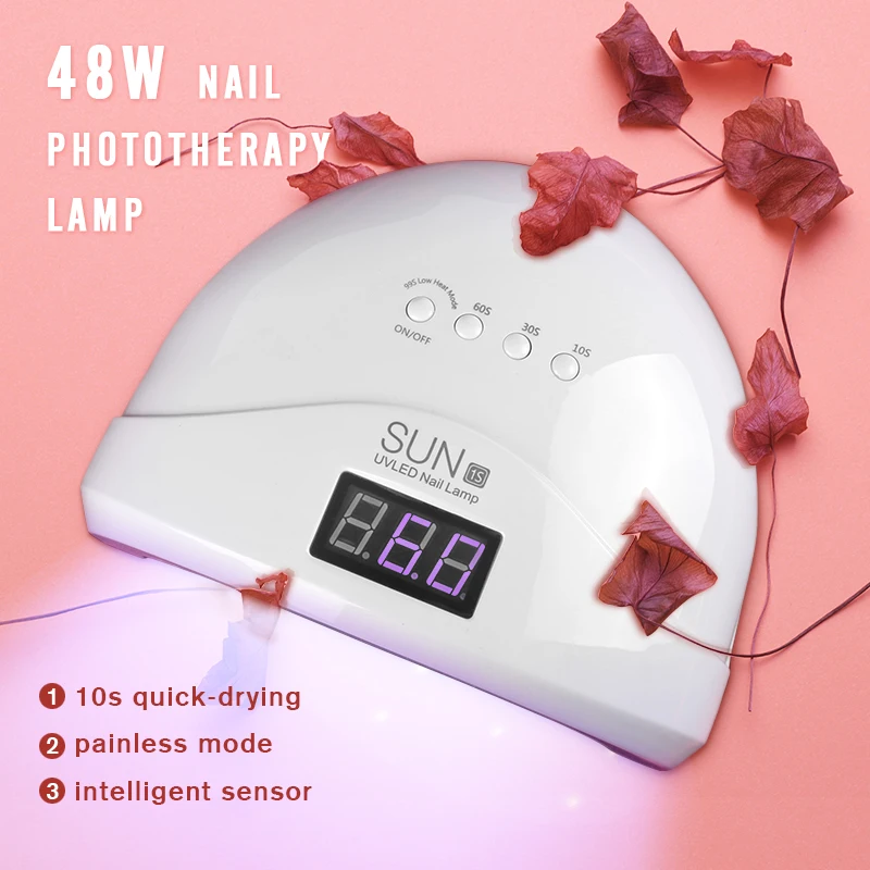 Curing Quickly Fingernail Led Lamp 30pcs bead For Manicure Drying Sensor Nail Dryer Dual hand Polish nail art Tool | Красота и