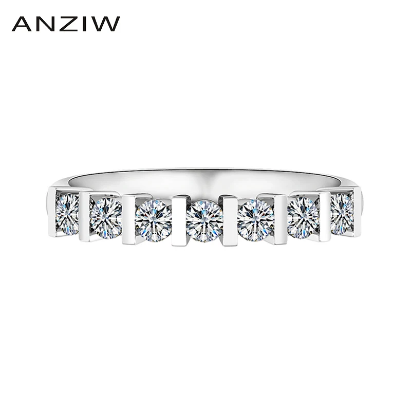 

Обручальное кольцо из стерлингового серебра 925 пробы с полукреплением, Звездные мерцающие кольца NSCD Aneis Feminino, модные женские свадебные коль...