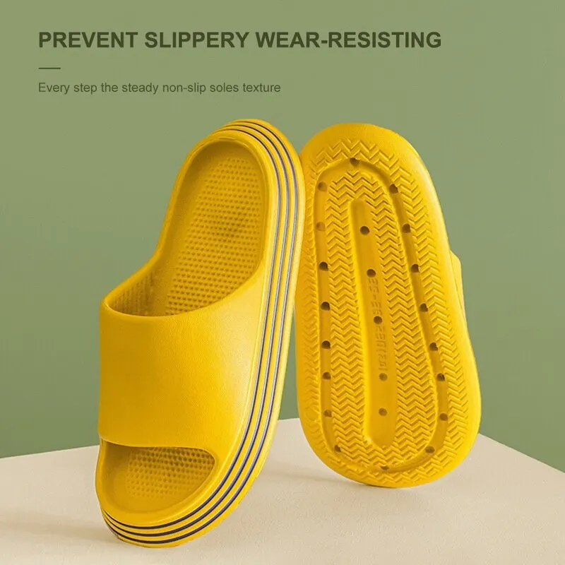 

2021 Summer Slippers Shower Sandal EVA Massage Drainage Holes Non-Slip Light Bathroom Indoor Women Men Flip Flops Pool Shoes