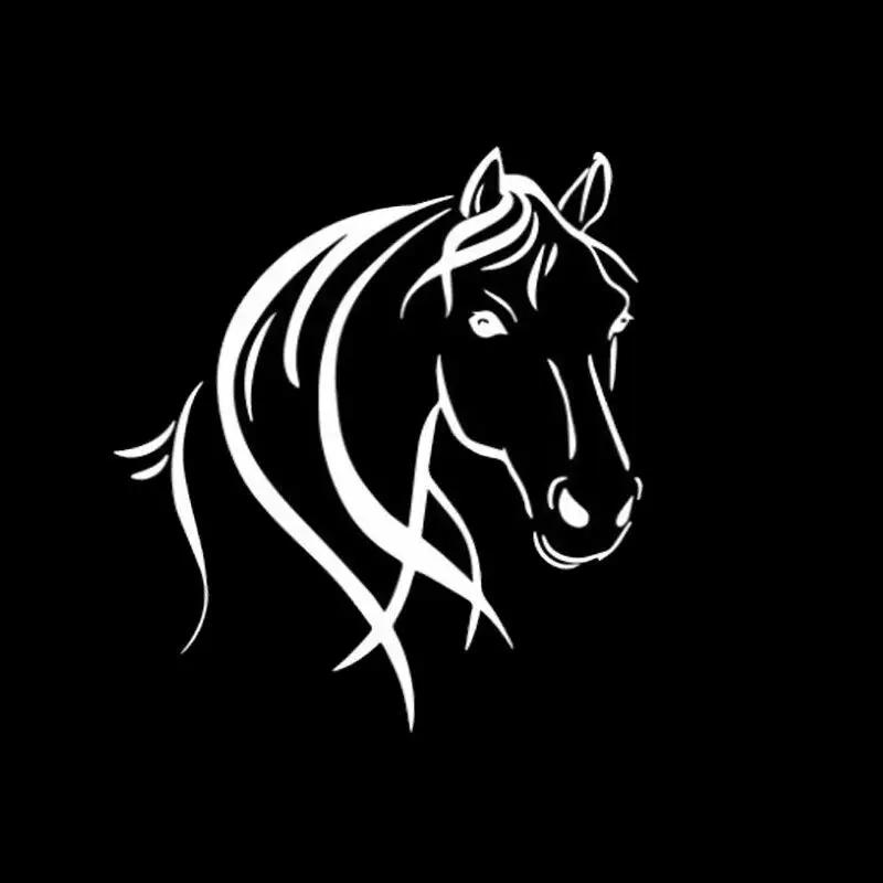 Автомобильная наклейка с лошадиной головой и гривой водонепроницаемые наклейки
