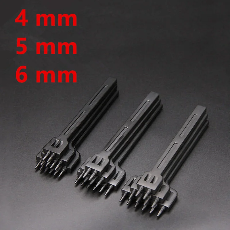 

2/4/6 Interval Leather Hole Puncher DIY Hand Hole Punch Tool Round shape suitable for belts, metal washers, leather, canvas