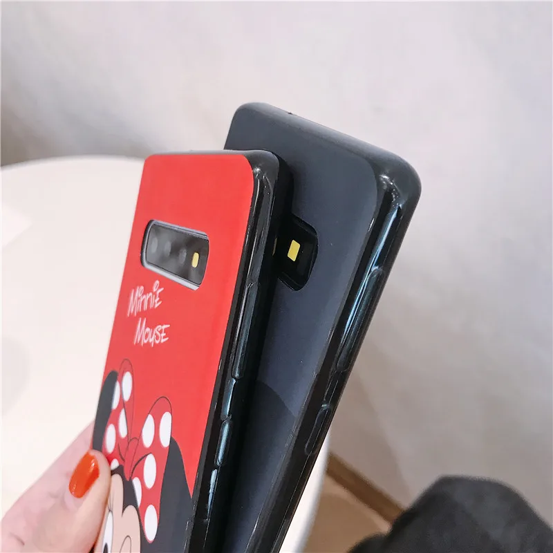 LPWZHMG Mickey Minnie Silicon Phone Case For Samsung Galaxy S10 Plus S8 S9 Cute Cartoon Back Cover Coque |