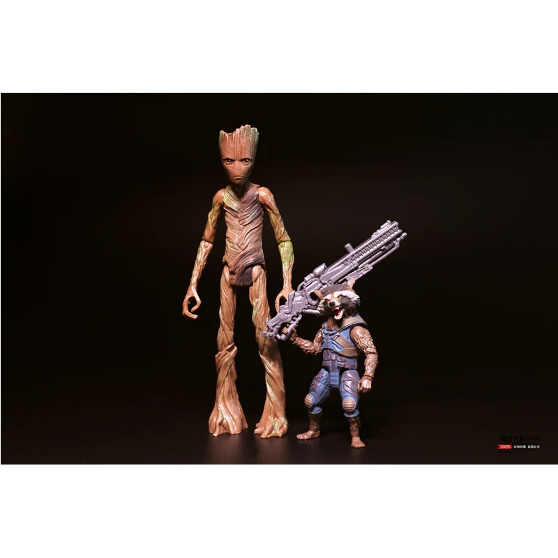 

15cm Hasbro marvel legends Avengers: Infinity War Groot Rocket Raccoon Movable Tree Man Action PVC Collection Model Toy Anime Fi