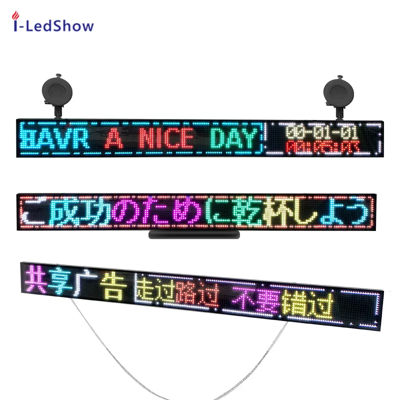 P5 ультратонкий 16*192 полноцветный Автомобильный светодиодный знак панель дисплея
