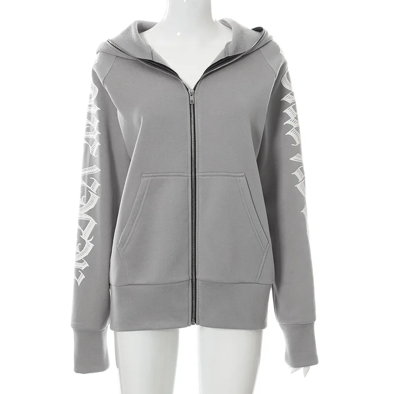 Женская толстовка с капюшоном на молнии длинным рукавом | Толстовки и свитшоты