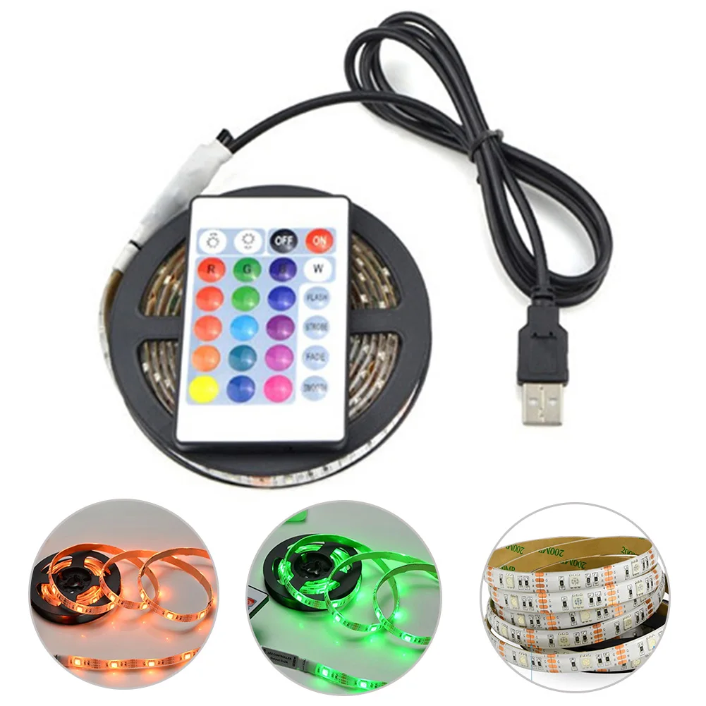 5050SMD Красочный светодиодный светильник 30 s пульт дистанционного управления USB