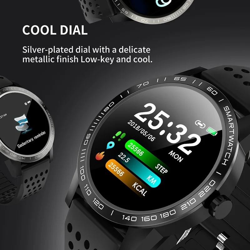 2019 Bluetooth водонепроницаемый шагомер многофункциональный IP68 пульсометр