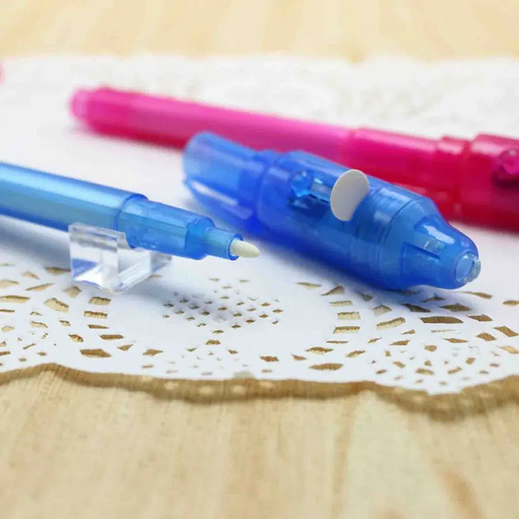

Magic 2 In 1 UV Graffiti Black Light Combo Creative Stationery Invisible Ink Pen Marker Pen Highlighter Office For Kids