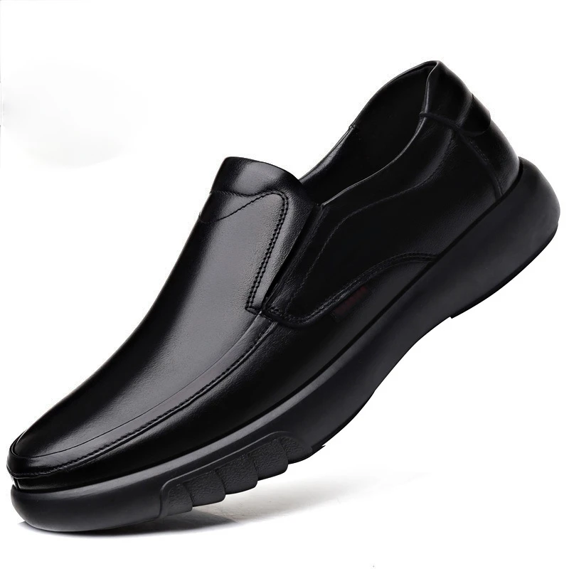 

2021 Men's Genuine Leather Shoes 38-47 Head Leather Soft Anti-slip Rubber Loafers Shoes Man Casual Real Leather Shoes mens shoes