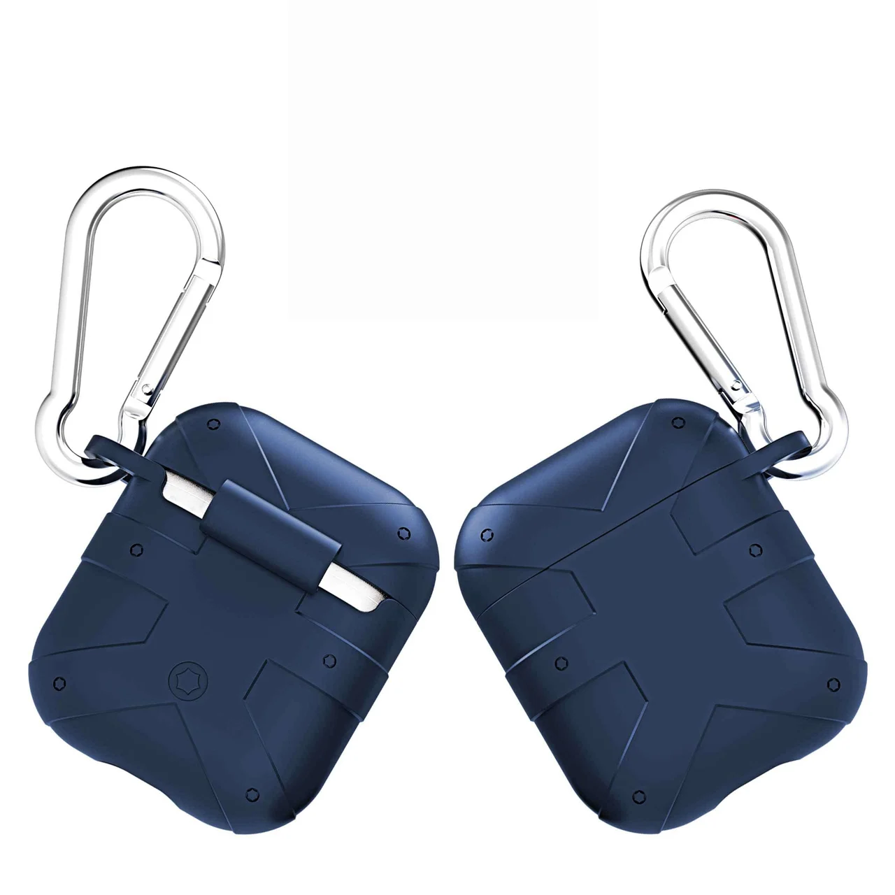 A4 Чехол для AirPods, роскошный противоударный защитный чехол, беспроводной Bluetooth чехол для наушников, силиконовый чехол для Air Pods, 2 зарядного устройства, fundas - Цвет: A4