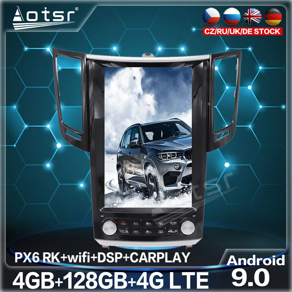 

4G 128GB Tesla Screen For Infiniti FX25/FX35/FX37 QX70 Car Multimedia DVD Player Android Car Radio GPS Navigation Video Player