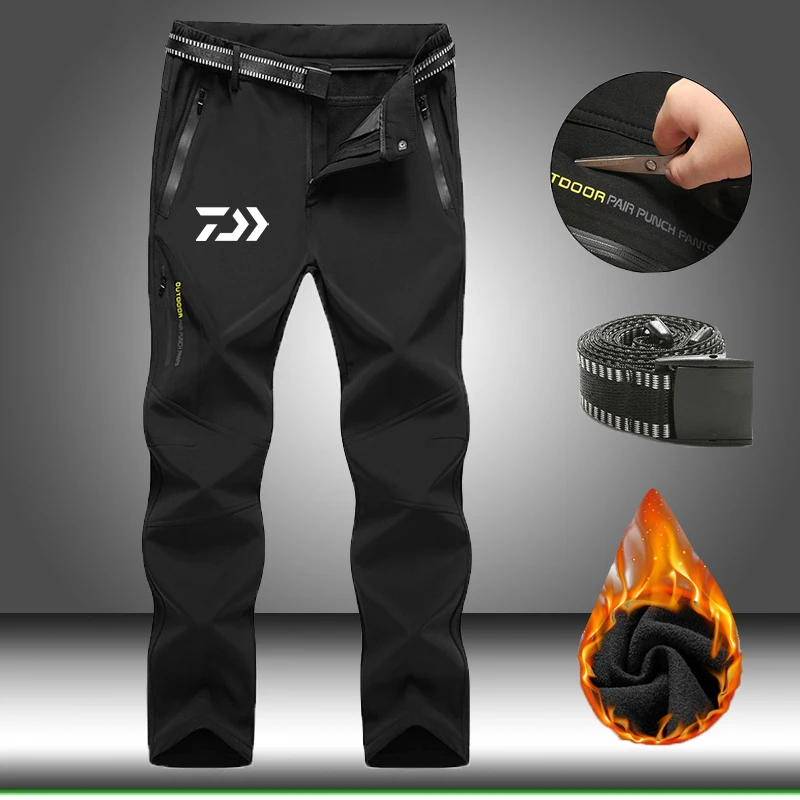 

Зимняя одежда для рыбалки Daiwa, толстые теплые флисовые термальные водонепроницаемые мужские ветрозащитные штаны для походов, кемпинга, аль...