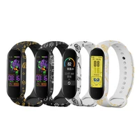 suitable for xiaomi mi band 5 bracelet strap replacement wristband colorful flowers mi band universal silicone wristband strap