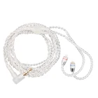 Официальный серебристый кабель CCA с разъемом 3,5 мм 2Pin 0,75 мм из бескислородной меди для C12 ZSN Pro ZS10ProZSXAS16 ASX EDX ZST X