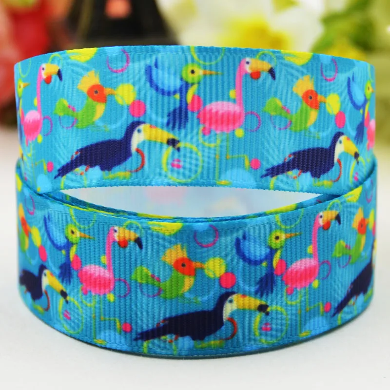7/8 'དྷ мм 1&quot 25 1 1/2 &quot38 3&quot 75 принт Фламинго с героями мультфильмов Grosgrain ленты