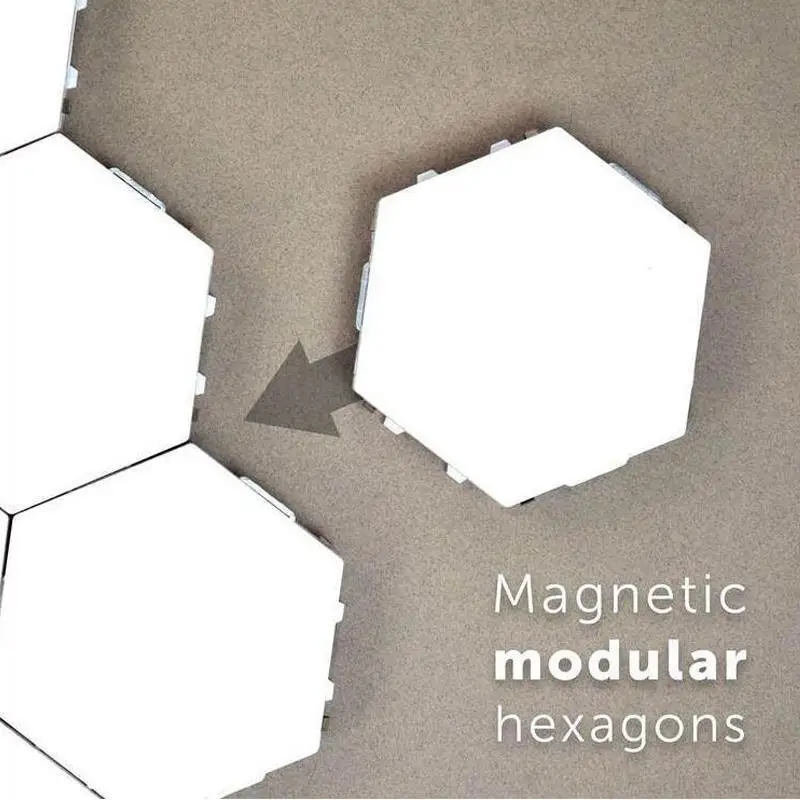 

Hexagonal Led 6PCS Quantum-Light Modular Touch Sensor Wall,usb Led Sensor Light Motion Sensor