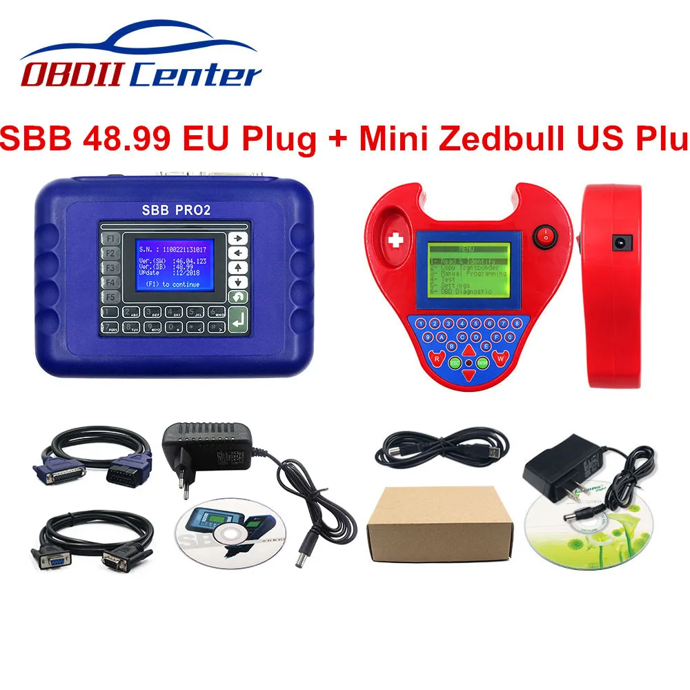 SBB EU Zedbull Red Лучшая цена интеллектуальный мини-zedbull Автомобильный ключ транспондер Zed Bull Hw V5.02 Sw V508 Мини Zed-bull Obd2 Ключевые программист для 8c 8e чипы - Цвет: SBB EU Zedbull Red