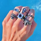 Женское Винтажное кольцо в виде черепа, цветка, ангела