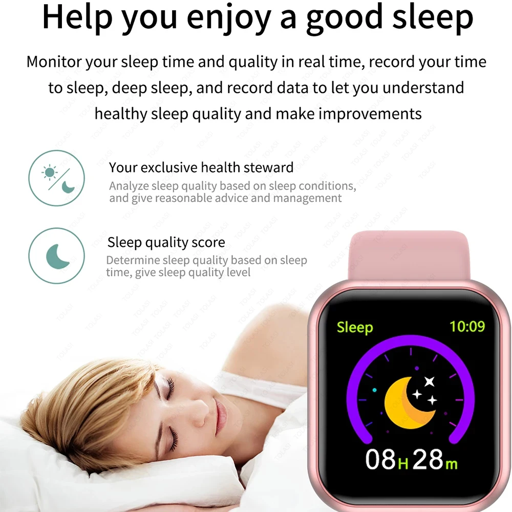 

2021 Smart Watches Men Women Smartwatch Heart Rate Step Calorie Fitness Tracking Sports Bracelet For Apple Android Smart Watch