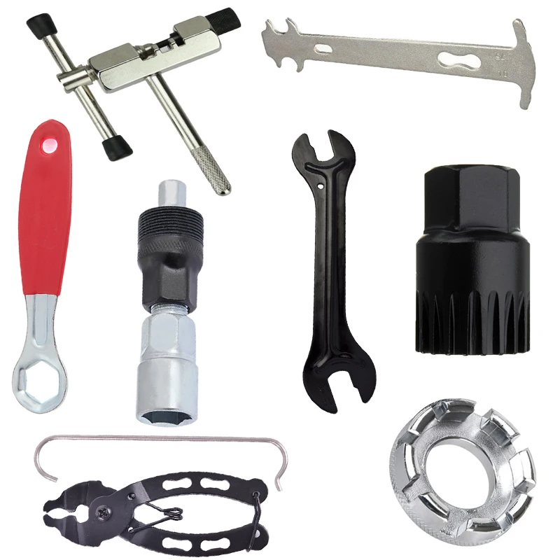 

Bicycle Repair Tool Flywheel Remover Socket Bottom Bracket Chain Cutter Crank Removing Tool Cycling Pedal Remover Puller Tool