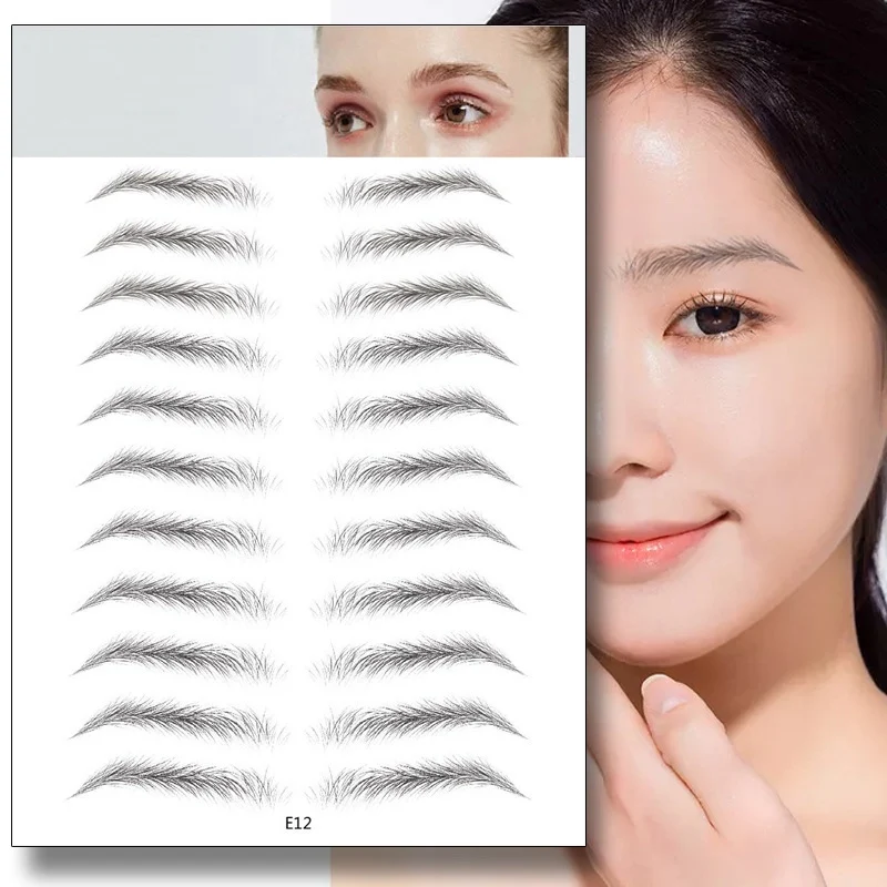 4D натуральные накладные брови имитация экологичных ленивых татуировок наклейки