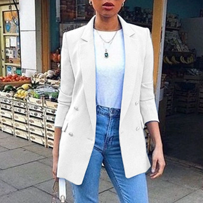 JODIMITTY повседневное однотонное пальто с длинным рукавом и отложным воротником