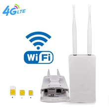 Unlocked Wireless CPE Outdoor Waterproof 4G LTE Wifi Router SIM Card Slot 150Mbps WiFi Hotspot With RJ45 WAN for IPC
